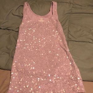 Light purple sequin tank top